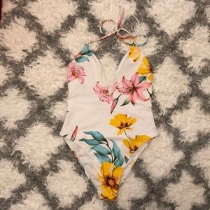 Floral bikini one piece